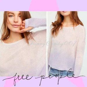 Free People We The Free Smokewash Print Hacci Moonstone Size L Pink & pu…